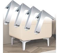 4 Pcs Gambe Di Mobili In Metallo,Gambe per Divani Moderni piedini triangolari in metallo per Sofa Supporto Tavolo in Ferro/Sofa, per divano, sedia, ottomana, armadio,Argento