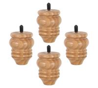 4 Pcs Gambe Per Mobili in Legno Di Gomma Piedi Tavolo Sostituzioni Della Gamba