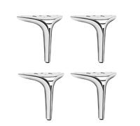 4 PCS Gambe per Mobili,Moderni Piedini Triangolari in Metallo,Gambe per Divani,Con Base in Gomma Antiscivolo Piedini Tavolo per mobili/Tavolo/Scrivania/Controsoffitto/Mobiletto