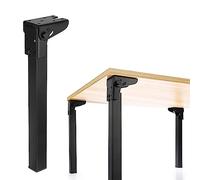 4 Pcs Gambe Pieghevoli da Tavolo Gambe Nere Per Mobili Metallo Base Tavolo Gambe del Tavolo Portatile Portatile per Tavolo Camping Car Tavolino Caffè (10cm(3.9in))