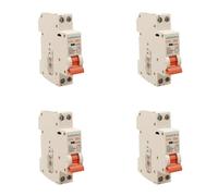 4 PCS Interruttore Magnetotermico 16A, MCB Curva B 1P+N 6KA, 220V, Slim Solo 1 Modulo DIN