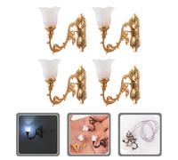 4 Pcs Lampada Miniatura Miniature Per Casa Delle Bambole Luce Di Case