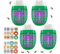 4 pcs Lámpara Antimosquitos con 36pcs Adesivi per Zanzare Repellente, Professionale Lampada Antizanzare Elettrica, per Casa Giardino Interno Esterno Cucina Soggiorno, uman & Pet Friendly