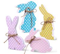 4 Pcs Lavoretti Pasquali in Legno Decorazioni Per Il Mantello Di Crafoglio