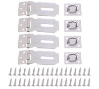 4 Pcs Lucchetto A Gancio Blocco Graffette Bullone Della Porta Lock HASP