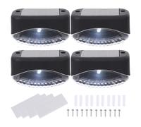 4 Pcs Luci Segnapasso Da Esterno Solare Luminarie Solari Delle Scale Per