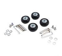 4 Pcs Luggage Wheels 70mm Rubber Silent Repair Kit(40x18mm) | Silent rubber material, anti-vibration design, includes screwdriver and screws, fits most suitcases, easy DIY repair