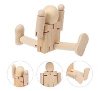 4 Pcs Manichino Da Disegno Legno Statua Robot Figure Artigianato Non Finito