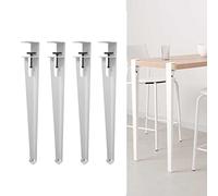 4 PCS Metal Adjustable Table Clamp Legs,F-Shape Coffee Table Legs Dining Desk Foot,Iron Workbench Legs,DIY Bar Support Legs,Dining Desk Legs,No Punching,Adjustable Feet (76cm(30in),White)