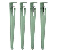 4 PCS Metal Table Clamp Legs,Adjustable Coffee Table Legs,F-Shape Dining Desk Foot,Iron Workbench Support Legs,DIY Bar Legs,No Punching Design,with Adjustable Feet (76cm(30in),Green)