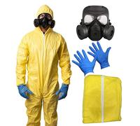 4 pcs Meth Cook Costume - Halloween Costumes For Men - Adult & Teen One Size Fits All - 2023 Trending Fancy Dress