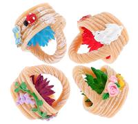 4 Pcs Mini Canestro Cestini Ornamento Micropaesaggio Vaso Da Fiori