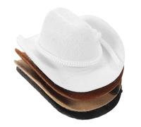 4 Pcs Mini Cappello Da Bambola Floccato Cilindro Piccoli Cappelli Per Bambole