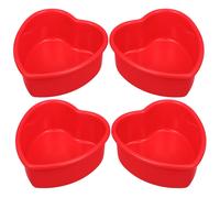 4 Pcs Mini Pirottini Per Cupcake Piastra Ceramica Forma Di Cuore