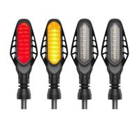 4 PCS Moto Modificate 16 LED Fanale Posteriore Freno, Guscio Trasparente (Luce R