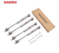 4 PCS NAIERDI Cabinet Porta Molla A Gas Cerniere 6-15 KG Da Cucina Armadio Cerniera Idraulica Tipo Mcpherson Coperchio Supporto Box ferramenta per mobili BIANCO 6KG (60N) (13LB)