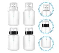 4 Pcs Nail Polish Remover Bottle Empty Pump Distributori Liquidi