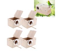 4 Pcs Nidi Uccelli Selvaggio Nidificazione Stazione Casa Bastone Legno