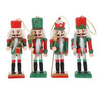 4 Pcs Ornamento Schiaccianoci Bambino Soldato Di Natale Del Festival