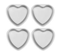 4 Pcs Padella in Alluminio Forma Di Cuore Stampo Per Pasticceria