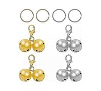 4 Pcs Pet Bells, Bells for Dogs Collar Gold Silver Bells