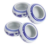 4 Pcs Piastra Spazzola Portapenne Da Ufficio Vaso D'acqua in Ceramica