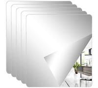 4 Pcs Piastrelle Specchio Autoadesive Carta Da Parati Quadrati Parete