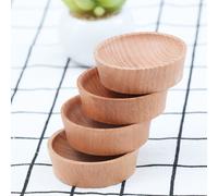 4 Pcs Piatto Di Salsa Soia in Legno Condimento Per Condimenti Piatti Piccoli