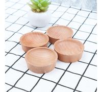 4 Pcs Piatto Di Salsa Soia in Legno Piccoli Piatti Condimento Per