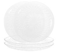 4 Pcs Piatto Snack Torta Trasparente Vassoio Di Frutta Per Feste
