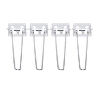 4 Pcs Piedi Tavolo Pieghevole in Metallo Gambe Per Mobili D'argento
