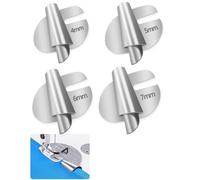 4 pcs Piedino per Orlo Arrotolato,4-7mm Piedino per Orlo Arrotolato Universal,per Orlo Arrotolato per Cucire,Piedini per Macchine da Cucire Domestiche e Industriali,Piedino Orlatore Universale Piedino