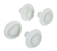4 Pcs Plastic Baking Mould Shape Stampi Per Biscotti Riutilizzabili Timbro Dei