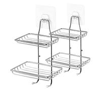 4 Pcs Porta Della Spugna Da Cucina Piatto Di Sapone Per Muro Doccia