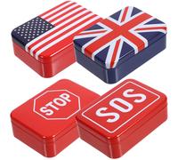 4 Pcs Portaoggetti Con Coperchio Scatoline Biscotti Piccole Scatole Di