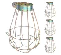 4 Pcs Protezione Della Lampada Paralume in Metallo Gabbia Lampadina D'epoca