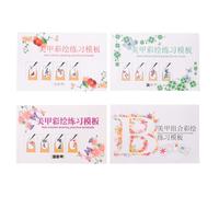 4 PCS Quaderno Per Pitturare Le Unghie Di Esercizi Nail Art Libro Design Delle