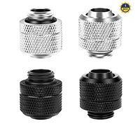 4 Pcs Raccordo a Compressione Per Raffreddamento Ad Acqua Raccordo a Doppio Tocco Raccordo Per Tubo Morbido Con Filettatura g1 / 4 Raccordi Per Sistema Di Raffreddamento Ad Acqua Per Pc