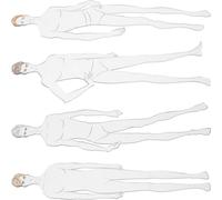 4 Pcs Ruler for Clothes Design Pattern Making Aid Manichino Da Disegno