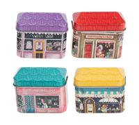 4 Pcs Scatola in Latta Scatole Barattoli Di Caramelle Con Coperchio Decorativi