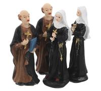 4 Pcs Scultura Religiosa Statua Della Chiesa Arredamento Di Micro Paesaggi