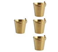 4 PCS Secchio Piccolo in Metallo Secchiello Per Il Ghiaccio Del Ristorante