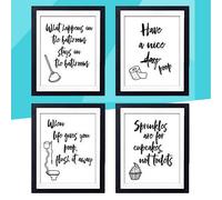 4 PCS/Set Soprammobili Bagno Adesivi Da Parete Segnaletica Del Decalcomania