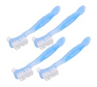 4 Pcs Spazzolino Per Dentiere Da Protesi Spazzola Pulizia Doppia Faccia