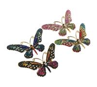 4 Pcs Spilla Farfalla Fatta Mano Con Fermaglio Per Sciarpa in Lega