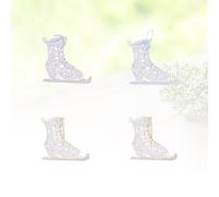 4 Pcs Spilla Forma Di Pattino Da Ghiaccio Con Diamanti Accessori Pattinaggio