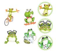 4 Pcs Spilla Forma Di Rana Da Bavero Con Strass Animale Per Donna in Lega