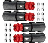 4 pcs Spinotto Accendisigari Auto, Spina Accendisigari 12v Maschio con Fusibile 8A/10A, Maschio Presa Accendisigari Adatto per 12V/24V Auto Camion Moto