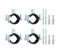 4 Pcs Staffa Regolabile per Tubo, Supporto da Parete/Soffitto 1-1/4\"(32mm)