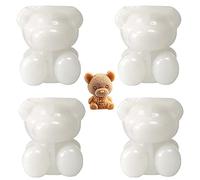 4 Pcs Stampo In Silicone Per Torta Orsetto, Vassoio Per Cubetti Di Ghiaccio Per Animali, Stampi Per Cioccolato Food Grade Antiaderente, Ghiaccio Creativo a Forma Di Animale